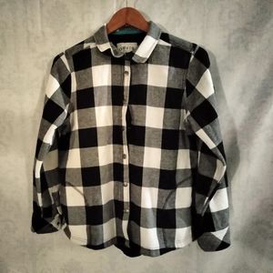 Orvis Snap Fleece Flannel Women's Large Buffalo Check